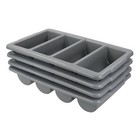 Cand 4packs Commercial Cutlery Flatware Tray Plastic Silverware Drawer Organizer
