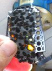 27 Gm Sericho Pallasite Meteorite Slice Translucent From Kenya Std Olivine