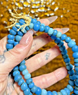 Vintage antique Blue Padre Trade Beads - Glass  Organic Material