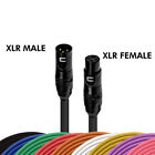 3 Pin Xlr Male To Female Balanced Cable - Custom Length Color Microphone Cord