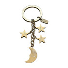 Authentic Coach Star Moon Key Ring Charm Gold Yellow Enamel Pave W  Box   Bag
