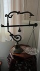 Vintage Brass Apothecary Scale Ornate Details W 2 Crystal Pans