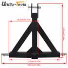 3 Point Black 2   Trailer Receiver Hitch Tow Drawbar Category 1 Tractor Adapter