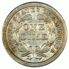 1845 Seated Dime   Choice Au bu About Uncirculated    Priced Right 
