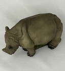 Vtg Rhinoceros Sculpture By Ken Memoli 2002 Very Rare Subject Matter Euc Signed