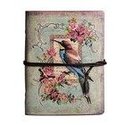 Refillable Journal Notebook  Vintage Travel Diary With Blank Pages  A6 Bird