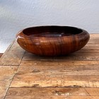 Vintage Solid Wood Bowl 10  Mcm Modern