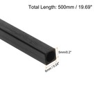 2 Pcs Carbon Fiber Square Tube 6x5x500mm Pultruded Carbon Fiber Tubing