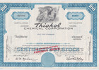Thiokol 1965  orange  And Thiokol 1969  blue   Historical Securities
