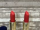 Lot Of 2 New Estee Lauder All Day Lipstick Coral Melon White   Blue Ribbed Tube