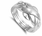  925 Sterling Silver Puzzle Braid New Ring Polished 925 Band 11mm Sizes 5-15