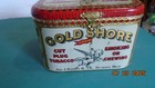 Antique Gold Shore Cut Tobacco Tin Jno j  Bagley   Co  Detroit  Mich Beautiful  