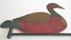 Antique Vintage Iron Weather Vane Duck Weathervane