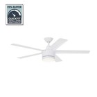 Home Decorators Collection Merwry 52  Led Indoor White Ceiling Fan W  Light Kit
