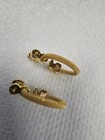              Silver Mesh Tous Heart And  Bear Earrings        Golden Plated 