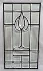 Vintage Leaded Beveled Glass Window Panel 29 x15 75  Tulip Prairie Flower  b