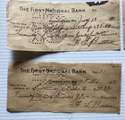 Lot Of 6 Canceled The First National Bank Checks  1931
