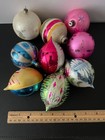 Vintage Fantasia Nine Glass Christmas Ornaments   Original Box   Hand Painted
