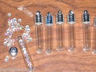 1 Clear Mini Tubes Glass Bottles Vials Charms Pendants