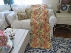 Gorgeous Deco Drama Tropical Peach Florida Beach Fabric Nubby Barkcloth