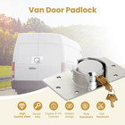 2 Pack Van Door Padlock Keyed Alike Heavy Duty Puck Lock W hasp   73mm Solid Ste