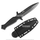 9    Dagger Fixed Blade Knife Hard Sheath 3cr13 Stainless Steel Stone Washed
