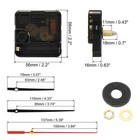 Clock Mechanism Replacement  Quartz Clock Mechanism Diy Wall Clock  19078  Black