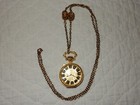 Estee Lauder Vintage 1974 Pocket Watch Necklace - Perfume Solid Compact