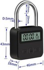 Metal Timer Lock-electronic Time Padlock With Lcd Display-usb Rechargeable black