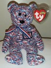 Ty Beanie Baby Usa The Bear  usa Exclusive  8 5  New Mwmts Plush Stuffed Toy