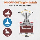6 Pack Toggle Switch  3 Pin 12v Dc 30a 250v Ac 15a  Heavy Duty Spdt On Off On Sw