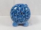 Evandale - Handpainted - Blue Pig Piggy Bank