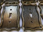 12 Victorian Solid Heavy Metal Antique Vintage Style Switch Wall Covers Outlets