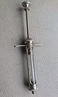 Vintage Medical Or Veterinary Glass And Metal Chromed Syringe 