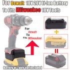 Abs Adapter For Dewalt 18v 20vli-ion Battery Adapter To For Milwaukee 18v Tools