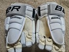 Lemieux 22 23 Los Angeles Kings White Bauer Pro Series 14  Game Worn Used Gloves