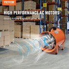 Vevor 12  Portable Extractor Fan Blower 16 4ft Duct Hose Ventilator Industrial