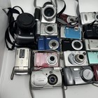 Lot Of 21 Mixed Digital Film Cameras Samsung Canon Olympus Minolta Sony Hp Nikon