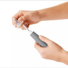 Oxo Tot Bottle Brush With Bristled Cleaner   Stand - Gray