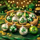12 Pcs St  Patrick s Day Ornaments For Tree Green And Gold St Patricks Day