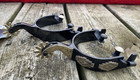 Men s Partrade metalab Black Western Spurs W german Silver Aztec Trim
