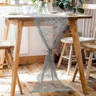 Xliuax Lace Table Runner  14 118 Inch Vintage Lace Table Cloth  Grey