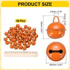 50pcs 0 87  Decorative Jingle Bells For Diy Crafts  Orange
