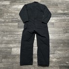 Vtg Carhartt Duck Quilted Insulated Black Coveralls X01-blk Sz 44 Tall  43 