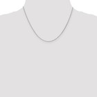 18  14k White Gold 1mm Diamond-cut Round Wheat Chain Necklace