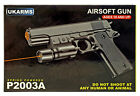 7 75  Black Spring 1911 Replica Airsoft Pistol Handgun Gun P2003a W bbs No Laser