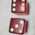 Bakelite Dice 125 Gram Translucent Red 1 1 2  Pair