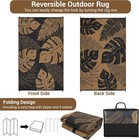 Outdoor Patio Rug Plastic Straw Rug Rv Camping Waterproof Reversible Carpet Mat