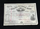 Oneida National Bank Stock Certificate  stock Photo 