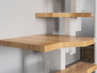 Indoor Space-saving Straight Winder Staircase Beech Various Colors 11-step Kit
